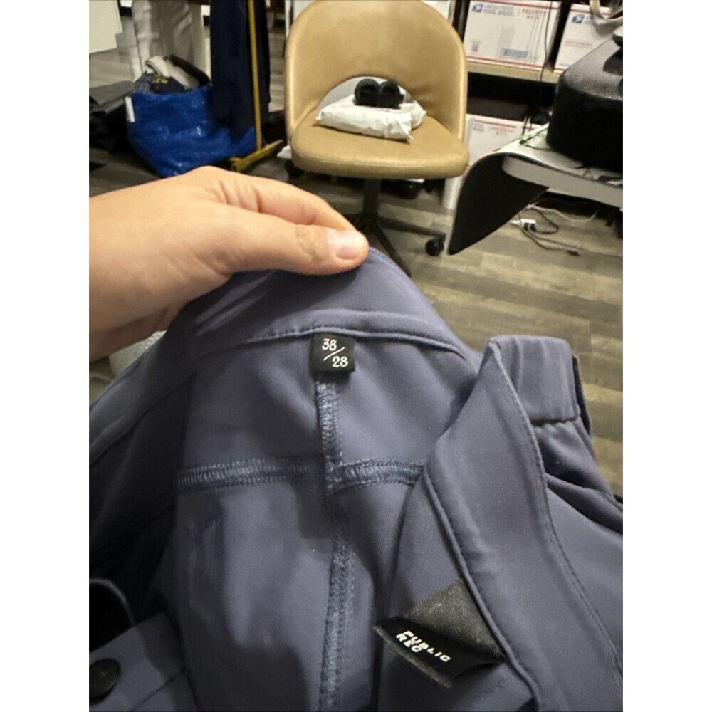 Public Rec Gamechanger 5-Pocket Performance Chino Pants 38x28 Fit 38x27 Blue - Picture 5 of 7